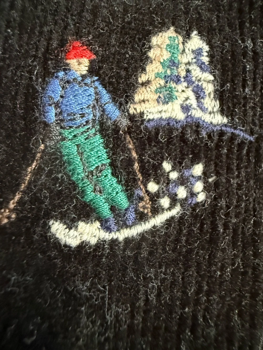 Polo Ralph Lauren Kids Ski Embroidered Corduroy Pants Size 2T Black